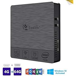 Beelink BT3PRO II Mini PC Ordenador de Sobremesa Soporte Windows 10 con Puertos HDMI VGA, Procesador Intel Atom X5-Z8350, 4GB + 64GB, WiFi de Banda Dual 2.4G / 5G, 4K, BT 4.0, LAN de 1000 Mbps