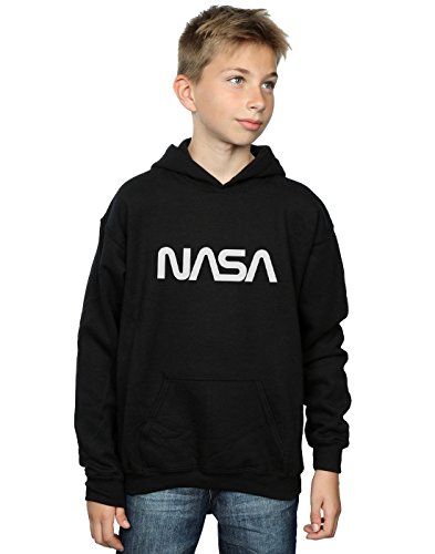 Absolute Cult NASA Garçon Modern Logo Sweat À Capuche Noir 12-13 Years