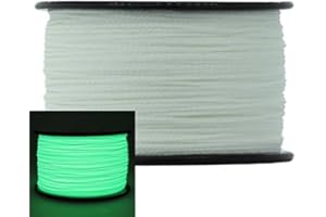 Glow-in-The-Dark .75mm x 300' Nano Cord Paracord by Jig Pro Shop - Made in The USA
