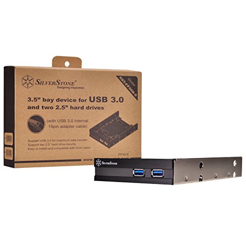 SilverStone SST-FP36B-E – Front Panel 3.5″ 2x USB 3.0 mit Halterung für 2x 2.5″ HDD/SSD, schwarz - 7
