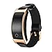 Produktbild SIECPC Sportuhr Bluetooth Smart Armband Wasserdichte Fitness Tracker Mit Blutdruck Pulsmesser Für Andriod Handys und iPhone (Farbe : Gold)