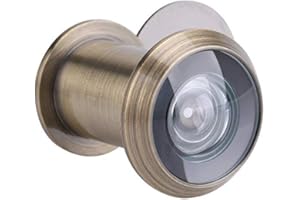 ZERODIS Visionneuse de Porte Judas pour Porte D'entrée Sécurité Grand Angle de 220 Degrés avec Cache de Protection de Haute Résistance(Bronze)