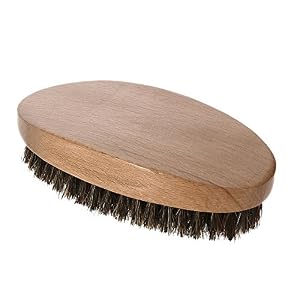 Anself Men's Beard Brush Mustache Shaving Brush Facial Hair Brush Shaving Brush - Image 7