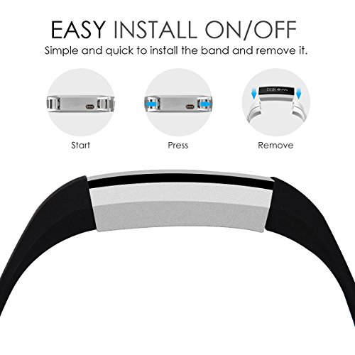 Kutop für Fitbit Alta HR Armband weiches Silikon sports Ersetzerband Silikagel Fitness verstellbares Uhrenarmband für Fitbit Alta HR - 5