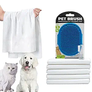 MTSCE Disposable Dog Towels for Drying Dogs, 7PCS Dog Bath Towels (28