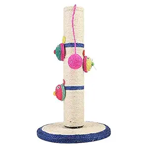 PSK PET MART Beautiful Shape Detachable Scratching Post Sisal Cat Scratchier with Ball (Color May Vary)