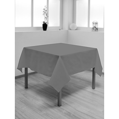 Tischdecke mit Fleckschutz quadratisch 180×180 cm ALIX grau - 2