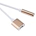 Produktbild Für iPhone7 Apple Audio Frequency Transfer-Leitung, 2 in1 Apple Interface Change 3,10 mm Apple Headset-Übertragungskopf Gold [Oben ios10.2]