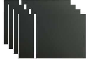 CANDEON Signes De Gravure Au Laser, 4PCS Gravé Au Laser Plaque Acrylique Feuille De Plastique 20x30cm, Double Couleur Feuille De Gravure Panneaux Plastique Personnalisés Panneau à Graver (Noir-Blanc)