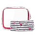 Produktbild Lvtree Kosmetiktasche Kulturbeutel Makeup Bag Kompatibel Frauen PU Leder Reißverschluss Wasserdichte Tragbare klar PVC Reise Beutel Geldbeutel Organisator, 2 Pack, Flamingo