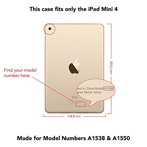 Apple iPad Mini 4 Hülle Smart-Case von NICA, Ultra-Slim Cover Dünne Tablet Schutzhülle, Kunst-leder Hardcase Multi-Ständer Tasche, Display-Schutz & Backcover Flip-Case Klapphülle Sleeve – Rose Gold - 4
