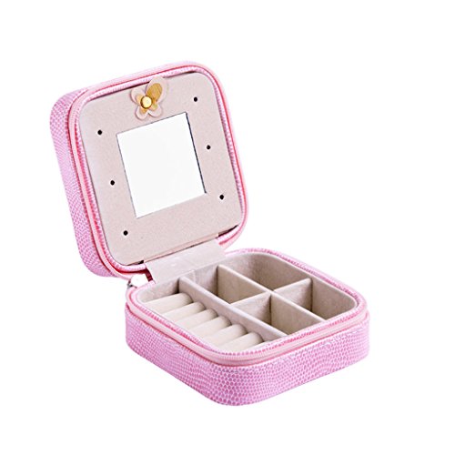 Schmuckschatullen Portable Schmuck Box Transporttasche Ohrring Ring Halskette Armband Veranstalter Halter