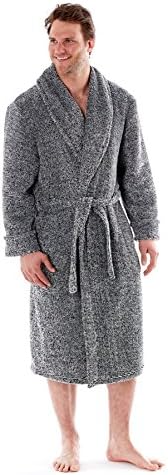Men's Marl Robe, Luxury Super Soft Fleece Dressing Gown, M L XL XXL, MN121, XX Large