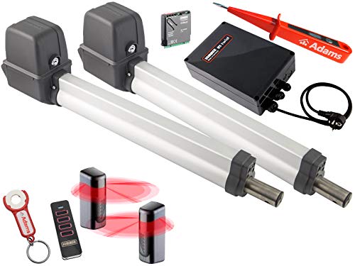 Sommer Twist 200E Drehtorantrieb 2-flüglig + 1 Stück 4-Befehl Handsender 4019 Pearl Vibe mit ADAMS Anhänger Set 4in1N SOMloq2 + ADAMS Stromprüfer