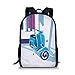 Produktbild gthytjhv Country Decor,Mini Scooter in a Soft Mediterranean Mid Day Light Italian Town Life Symbol Art Paint,Blue Grey Boy Girl School Backpack Mens Womens Sports Bag