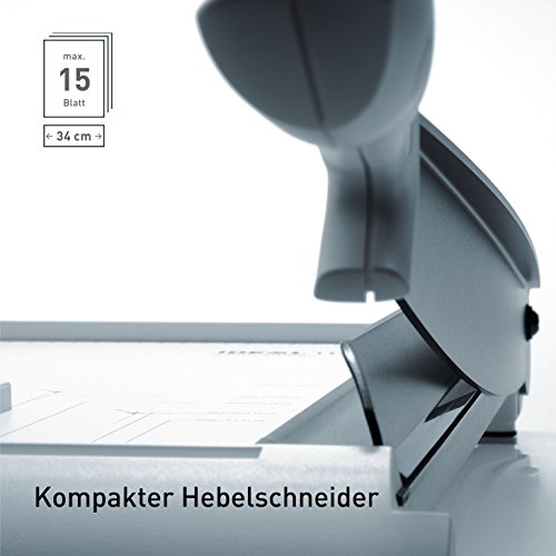Ideal 1133 Hebelschneider, Schneidemaschine für Papier bis DIN A4 (250 x 340 mm, Schnittlänge 340 mm, 15 Blatt Kapazität) - 2