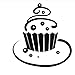 Produktbild ACEYCYS Lebensmittel Wandtattoo Esszimmer Dekorative Swirl Cupcake Wandaufkleber Abnehmbare Wasserdichte Aushöhlen Wohnkultur 44x47 cm