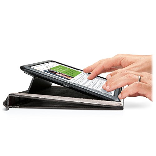 Twelve South BookBook Leder Buchh  lle mit Aufstellm  glichkeit zum Tippen oder Video  f  r iPad  2017  und iPad Air 1   2  braun