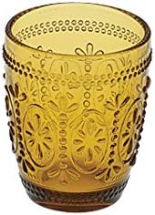 Anton Studio Designs Set of 6 Savoie Tumbler, Amber, Orange