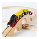 IKEA Holzeisenbahn „Lillabo“ 20-teilige Spielzeugeisenbahn aus massiver Buche – Länge 3 Meter – Grundausstattung mit Lok und 3 Wagons - 3