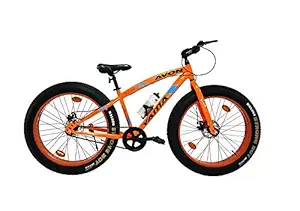 Avon Cycles YAMA Single Speed - Fat Bike Double Disc Brake Sports Folding Mountain Cycle with Magnesium Alloy Wheels,Orange (MTB BYCYCLE)