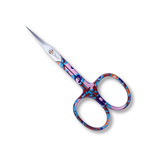 Credo Solingen Tower Tip Cuticle Scissors 8 cm – Flowers, Matt Chrome