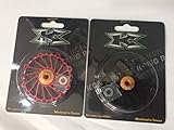 Detalles: 1 UNIDAD. Roldana de cambio de aluminio AL7075 mecanizado con dietes largos y sistema de dientes Narrow/Wide. Compatible con Shimano y Sram X-Sync. Compatible con 11 y 12v Rodamientos Cerámicos. Peso: 9gr Modelo KCNC KCP06