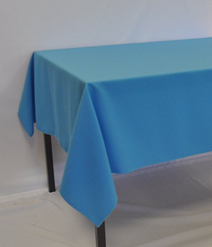Hope Textiles Turquoise 54" x 54" (137cm) Small Square Fabric TABLECLOTH/TABLE CLOTH (Polyester, not cotton)