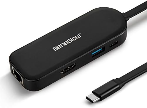 8 in 1 USB Type C Hub with Power Delivery, HDMI Output, Card Reader, USB3.0 & Gigabit Ethernet Data Transfer, PD Charging