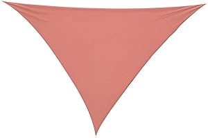 Outsunny Voile d'ombrage Triangulaire Grande Taille 4 x 4 x 4 m polyéthylène Haute densité résistant aux UV Coloris Rouge Rouille