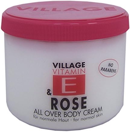 Village Cosmetics Vitamin E Body Cream, Rose 500 ml
