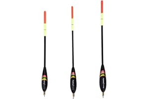 EMMEXX Tang Yuan, Boya de Pesca Flotador de Pesca 3pcs Set con Colgante de Plomo Boya de Madera 1,5 6g/1,5 5g/1,5 4g Equipo de Pesca al Aire Libre Equipo de Pesca Profesional