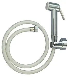 CERA F8030101 Stainless Steel Health Faucet with Body Wall Hook and Hose Pipe, Chrome, Polished Finish