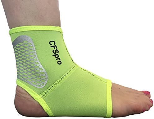 CFSpro - Premium Ankle Support. Lightweight, comfortable, firm support and compression. Helps stabilise strains, sprains, weak and injured ankles. Ideal for all Sports, running, tennis, football, rugby, basketball and walking. Unisex design (Green, Large)