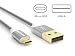 Produktbild TUPower L17-2er USB A auf Micro USB Kabel Reversible Nylon 2m Ladekabel Samsung Galaxy S5 S6 S7 Plus Edge Mini A5 A3 2016 Huawei Mate 8 P8 P9 P10 Lite 2A Grau