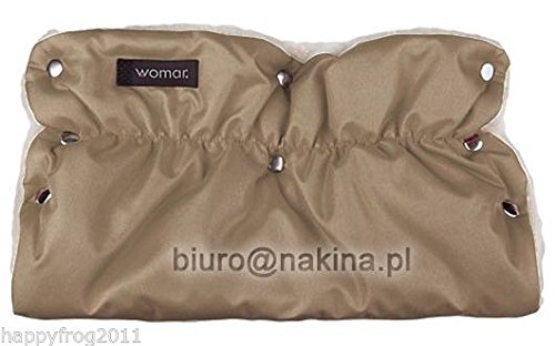DARKBEIGE WINTER WARMER BABY PRAM PUSHCHAIR STROLLER HAND MUFF FINGERLESS GLOVES