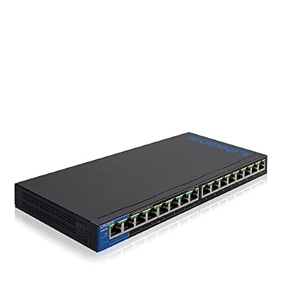 Linksys LGS116P Commutateur 16 ports PoE/RJ45 Gigabit 10/100/1000 Mbps Plug and Play