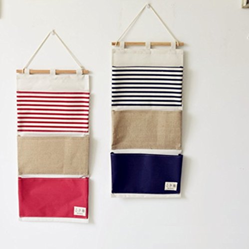 Starsglowing Wand Aufbewahrungstasche Hängetasche Türtasche Utensilientasche Hängeorganizer 3 Fächer (Blau #2) - 3