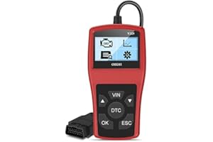 BAOZILY OBD2 Diagnostic, Diagnostic Voiture avec Menu e Écran d'Affichage LCD, OBD-II Lecteur De Code d'Erreur Moteur OBD Scanner, 9 Types De Véhicules Conventionnés Et 5 Langues