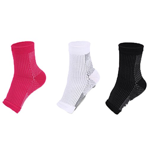 Lalang Plantar Fasciitis Socks with Arch Support, Foot Care Compression Sleeve, Eases Swelling and Heel Spurs, Ankle Brace Support, Increases Circulation (pink)