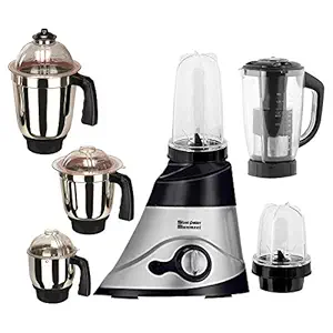 SILENTPOWERSUNMEET Black Color 1000Watts Mixer Grinder with 2 Bullet Jar Plus 4 Jar and 1 Juicer Jar with Filter, 1 Large Jar, 1 Medium Jar and 1 Chuntey Jar 2019 LF-Bk-TA