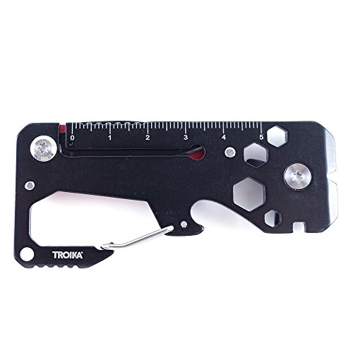 TROIKA TOOLINATOR – KTL25/TI – Mini-Werkzeug – 10 Funktionen – Taschenmesser, Karabiner, Flaschenöffner, Schraubendreher, Sechskantschlüssel, …- Edelstahl – titanfarben – das ORIGINAL von TROIKA - 3