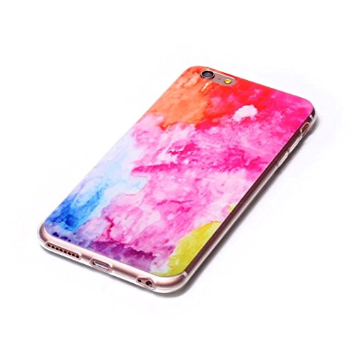iPhone 6 / 6S Case hülle wallet detachable case DaYanGeGe Weiches Silikon TPU Elastisches Weichschaliges Weiches Textur Ultra-dünnes Gehäuse, Anti-dropping Kratzfestes Allround-Schutz Kleines frisches Muster Kreative Mode–bunt - 2