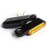 L 44 mm x 12 mm x 16 mm Iron Optics motocicleta LED Intermitente + intermitente plana para grifos brazo