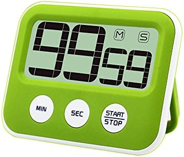 Digital Kitchen Cooking Timer, Jeasun Magnetic Kitchen Alarm Timer Cooking Timer Count Down with Large LCD Display Screen, Loud Sounding Alarm, Battery Operated for Cooking/School/Gym (Green)