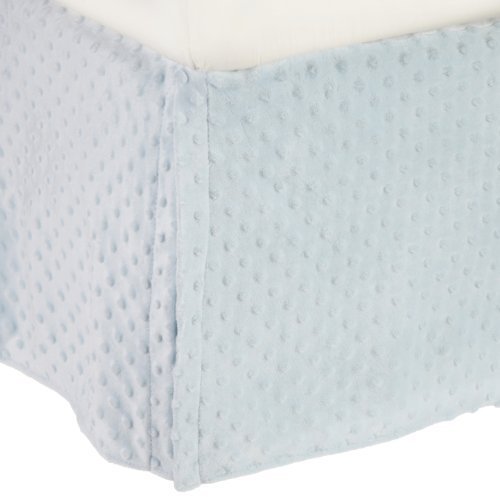 American Baby Company Heavenly Soft Minky Dot Tailored Crib Skirt, Blue by American Baby Company