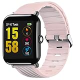 OUKITEL Intelligente Armbanduhr Bluetooth Fitness Uhr Uhr Wasserdicht Touchscreen Schrittzähler für iOS für Android Stevlogs 3 Long Strap 123MM Short Strap 88mm