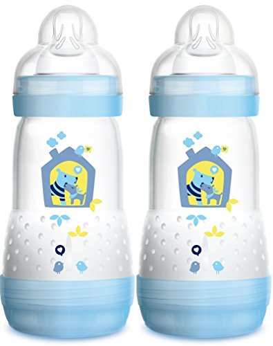 MAM Set 6 – Startset – Flaschen Sterilisator Babykoster Sauger 20 teilig – Junge + gratis Schmusetuch Löwe Leo - 2