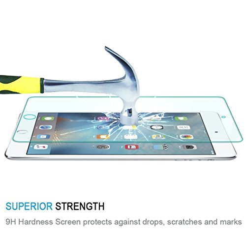 ELTD iPad 9.7 2017 Displayschutz, Glas Folie Schutzfolie Glas Panzerfolie Displayschutzfolie für APPLE iPad 9.7 2017 Klar Anti-Kratz Screen Protector Displayschutz – 9H Hardness aus - 4