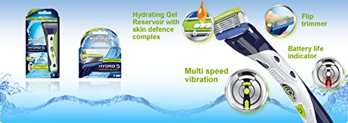 Wilkinson by Schick Hydro 5 Power Select, Black Edition Kit: 5 Refill Blade Cartridges + 1 Battery + 1 Razor - Image 5